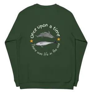 Protect Oceans, organic raglan sweatshirt