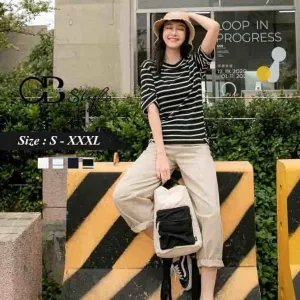 PURE COLOR STRIPED TOPS