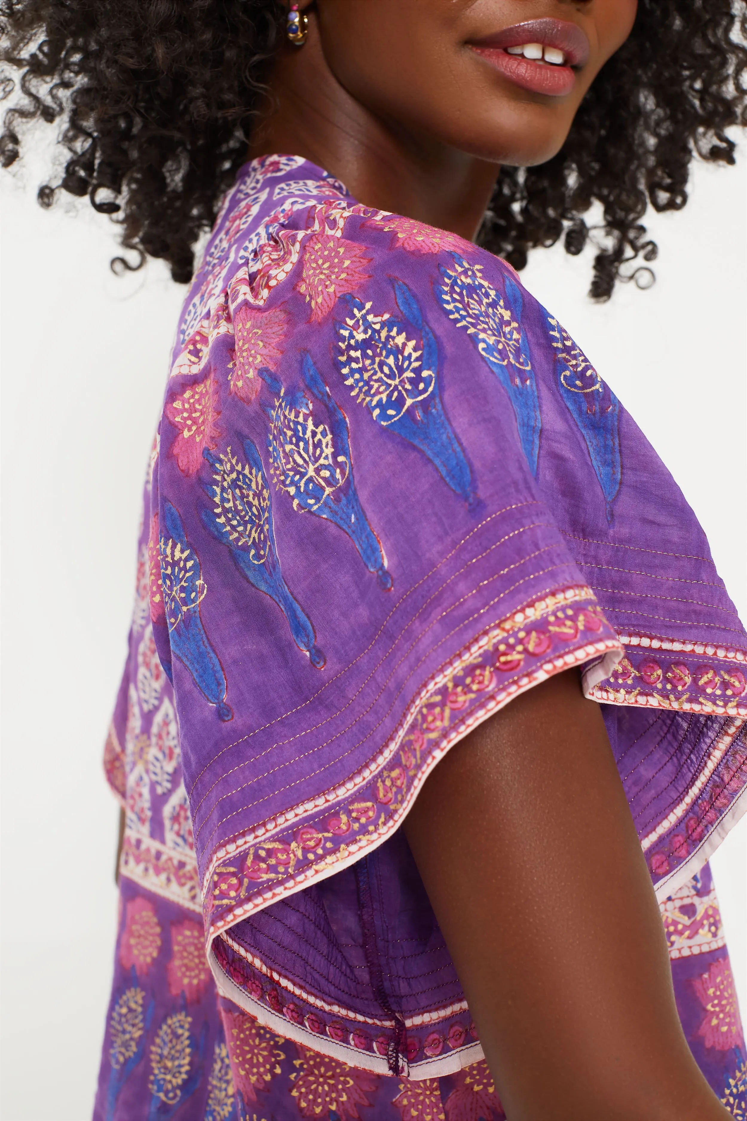 Purple Print Angel Top