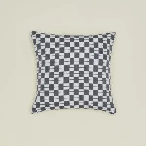 Quilted Checkered Pillow Cover - Black/White Checkered