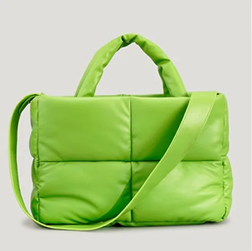 Quilted Puffer Tote Bag