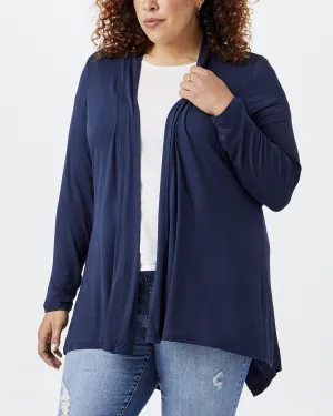 Quincy Split-Back Cardigan | Navy