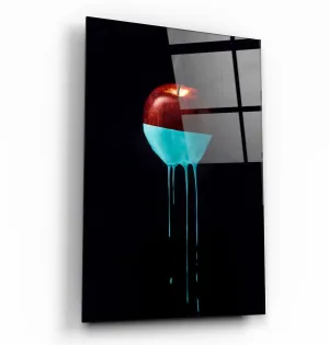 ・"Abstract Apple"・Glass Wall Art