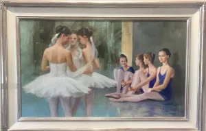 "Competition" by Hagop Keledjian  - Painting of Ballet Dancers