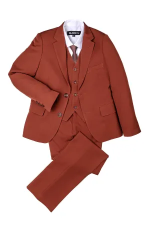 "Liam" Kids Rust Suit (5-Piece Set)