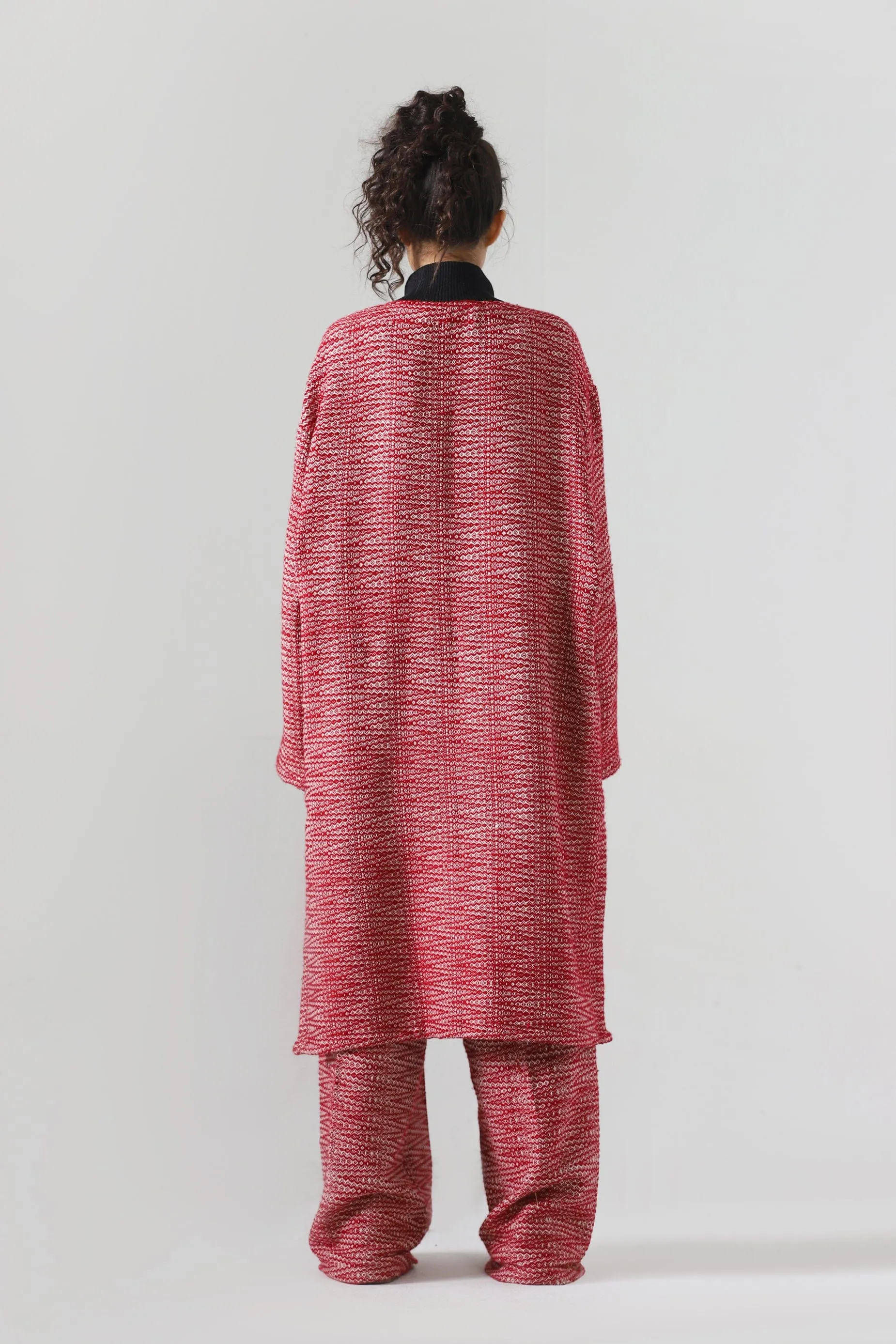 "TALAASH" HANDWOVEN MOCK NECK KAMEEZ