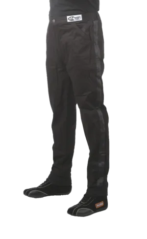 RaceQuip Single Layer Fire Suit Pants - Black - 4XL - 112009