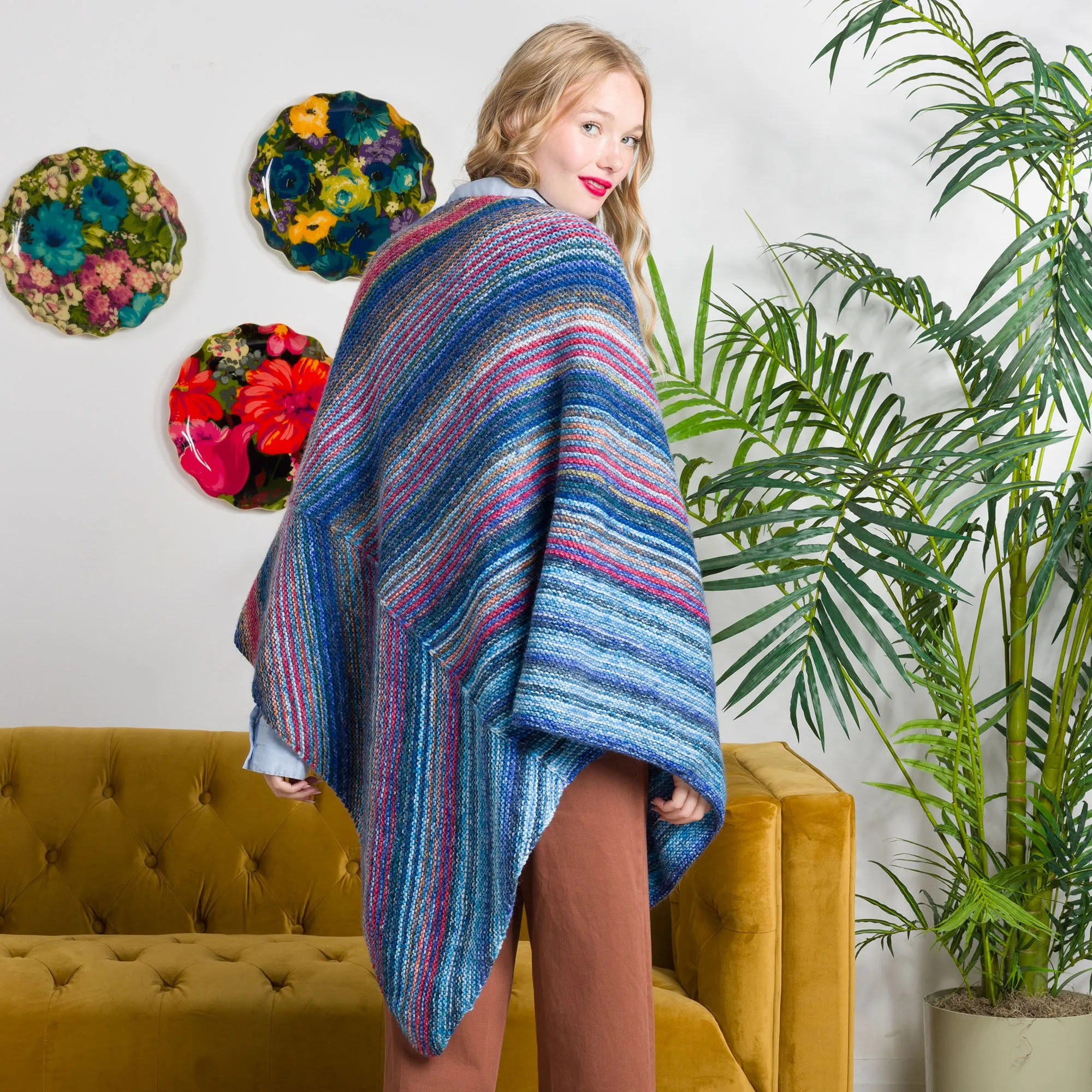 Red Heart Perfect Fade Knit Shawl