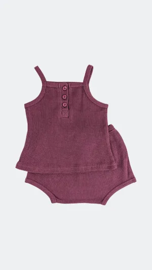 Red Waffle Pyjama Set