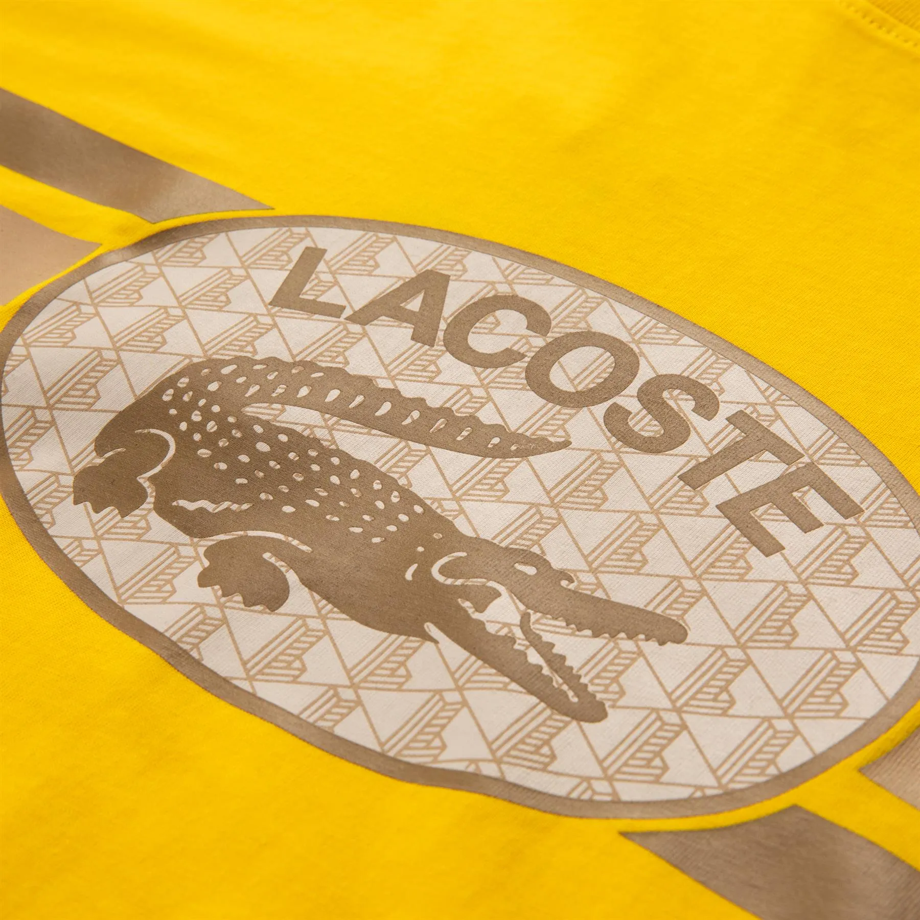 Regular Fit Cotton Monogram T-Shirt Yellow - AW23