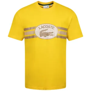 Regular Fit Cotton Monogram T-Shirt Yellow - AW23