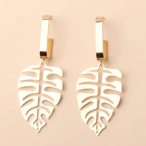 Retro Leaves Pendant Earrings