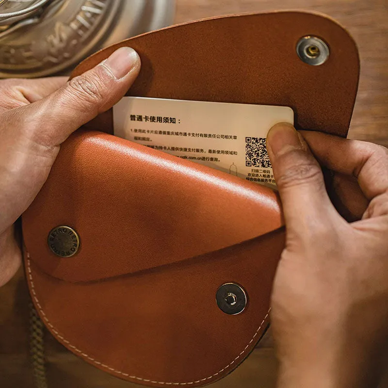 Retro Vegetable Tanned Leather Saddle Bag