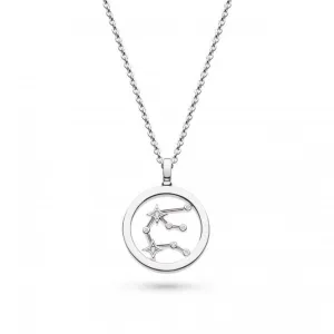 Revival Céleste Constellation Zirconia Rhodium Plated Aquarius 18" Necklace 90471AQU