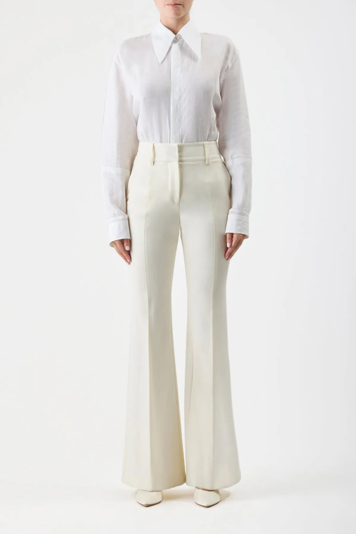 Rhein Pant in Ivory Sportswear Wool