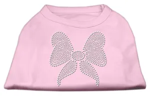 Rhinestone Bow Shirts Light Pink XXXL(20)