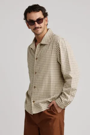 Rhythm Apres Check Ls Shirt - SAND