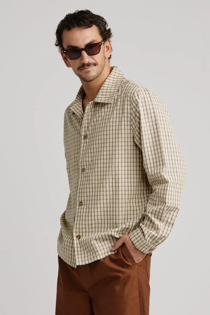 Rhythm Apres Check Ls Shirt - SAND