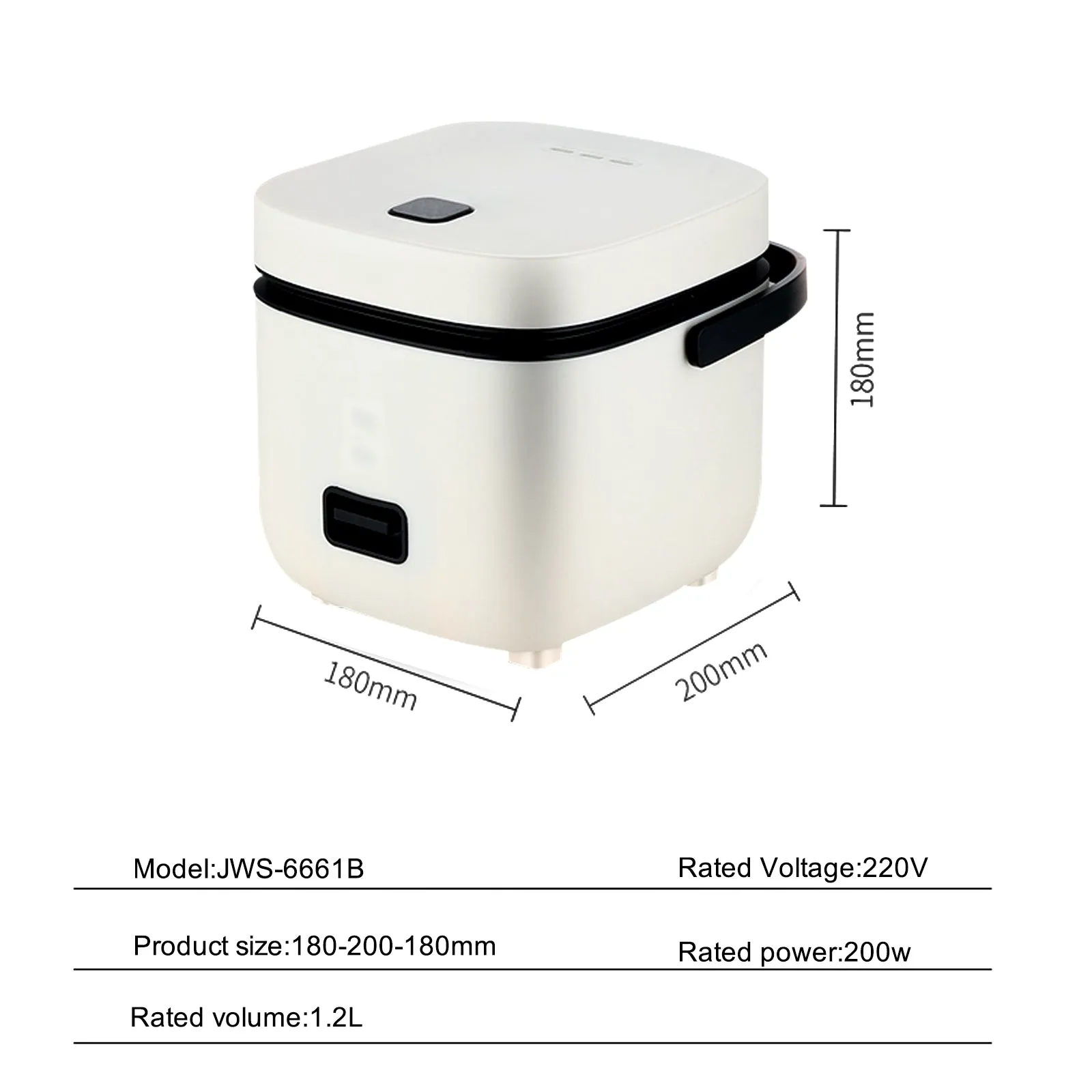 Rice Cooker 1.3 QT One Touch Operation Perfect for Cooking Rice Meat Noodles Soup