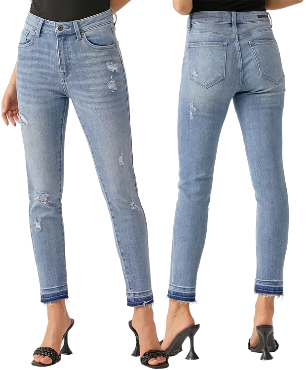 Risen Jeans Relaxed Skinny Shadow Hem