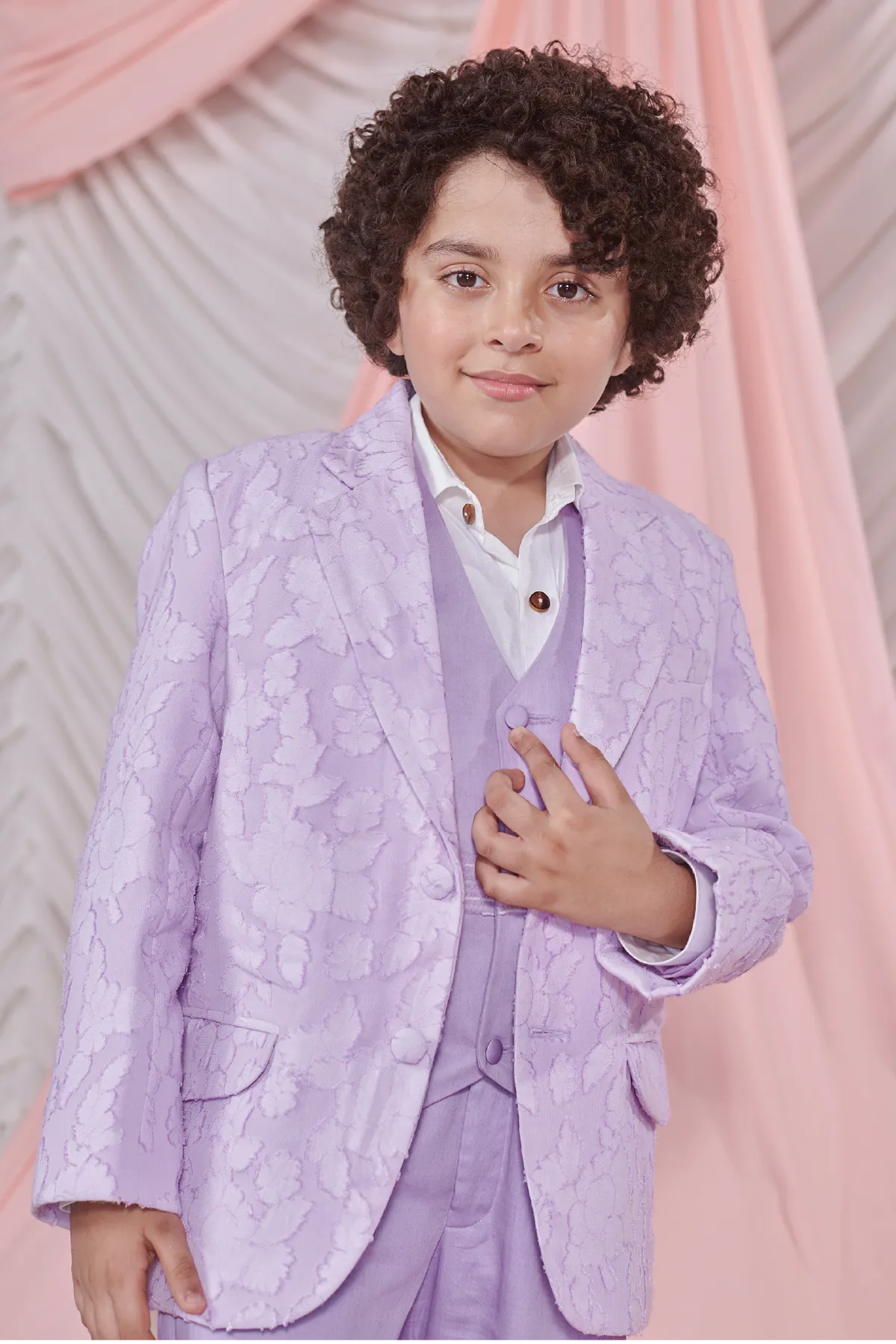 Romeo- Flower Jacquard Fabric Blazer