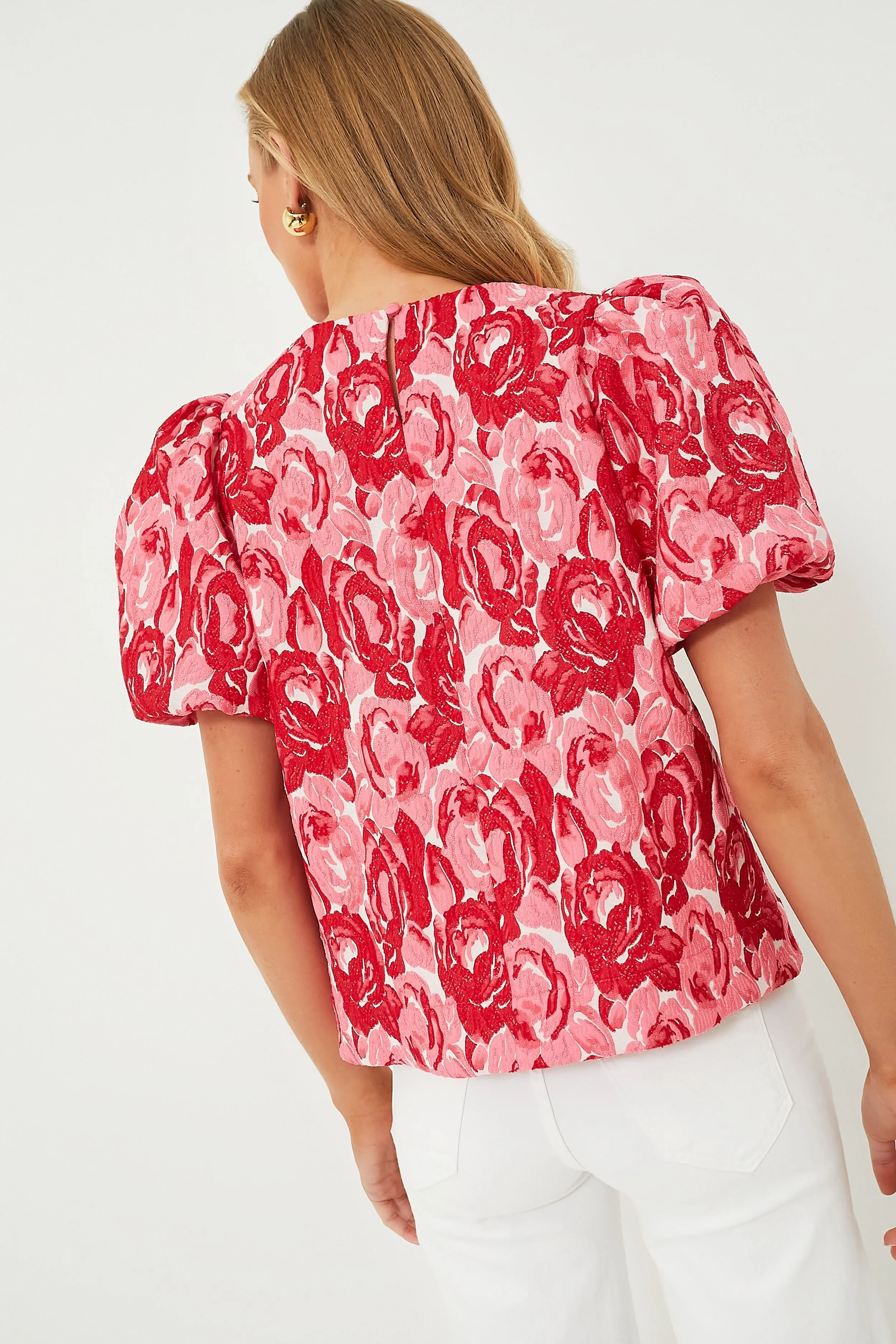 Rose Jacquard Lyla Blouse