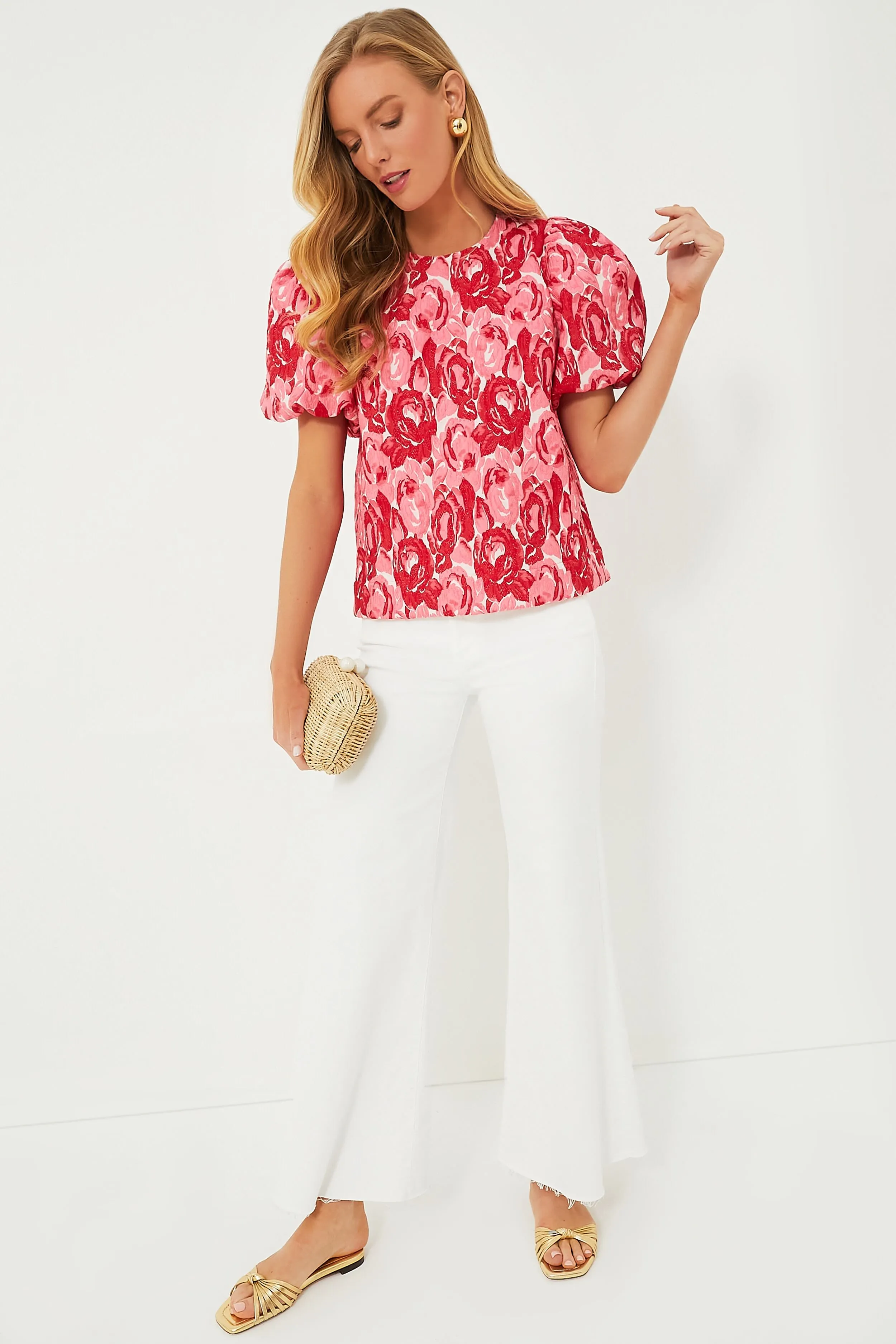 Rose Jacquard Lyla Blouse