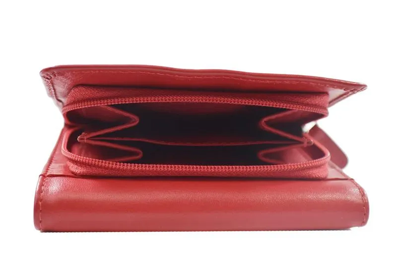 Rugged Hide - Ruby soft leather wallet