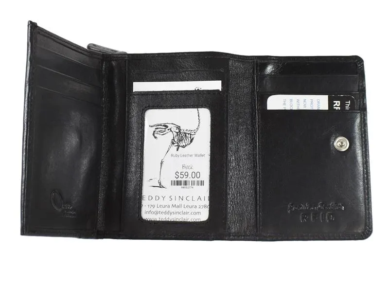 Rugged Hide - Ruby soft leather wallet
