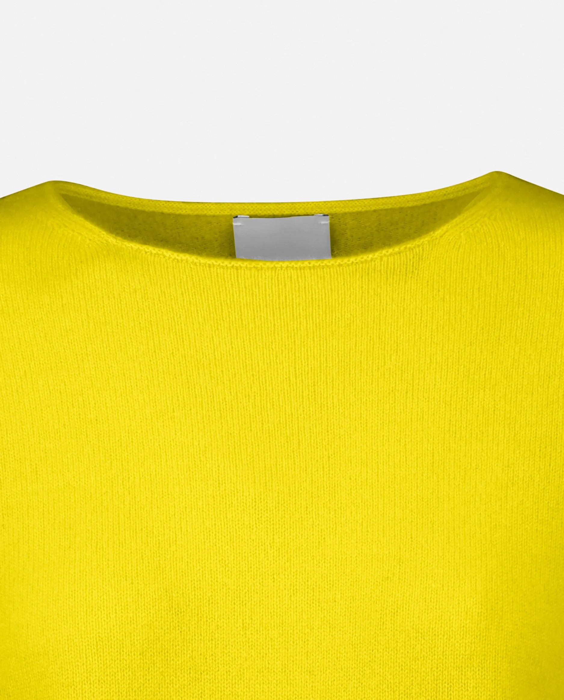 Rundhals Pullover aus Cashmere in Gelb