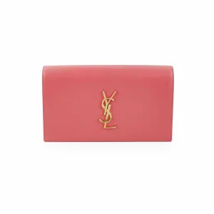 Saint Laurent Medium Kate Clutch Pink