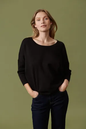 Saint Tropez Mila Roundneck Pullover in Black