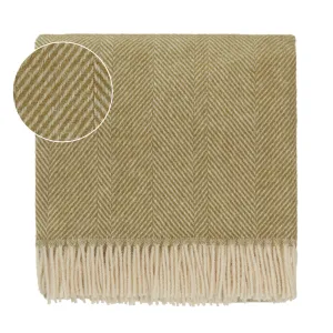 Salantai Wool Blanket [Moss green/Cream]