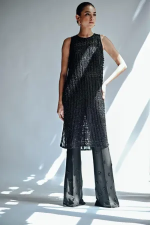 Sania Maskatiya - Nargis - RAW SILK - Black - 2 Piece