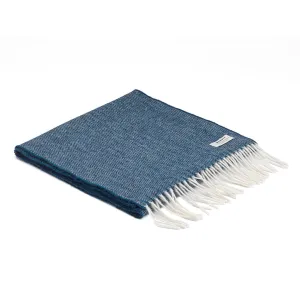 Sapphire and Turqouise Lambswool Blanket Scarf