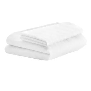Satin Stripe Duvet Cover & Pillow Set