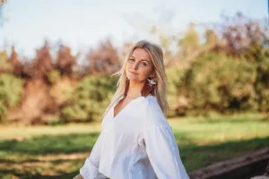 Savannah White Casual Top