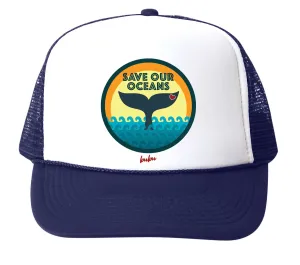 Save Our Oceans Navy Trucker Hat