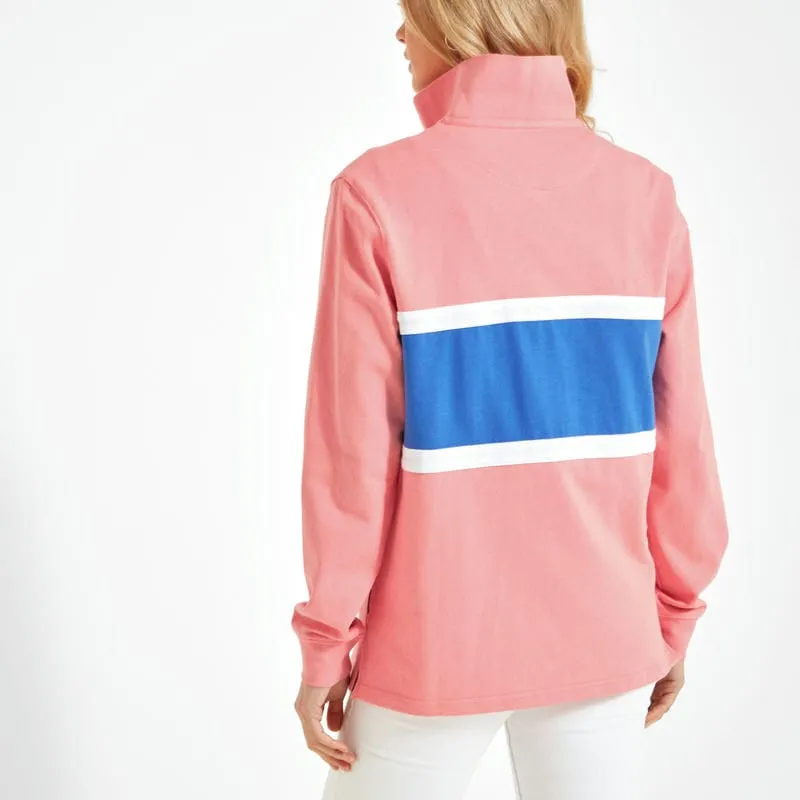 Schoffel Exeter Heritage 1/4 Zip Jumper - Flamingo