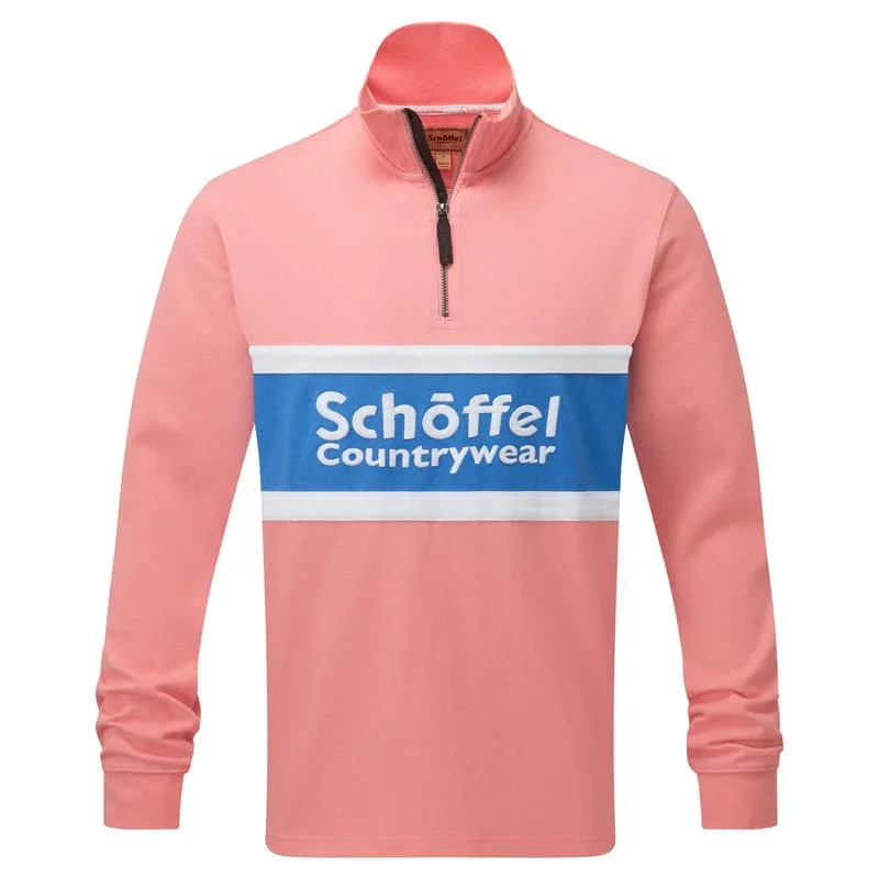 Schoffel Exeter Heritage 1/4 Zip Jumper - Flamingo