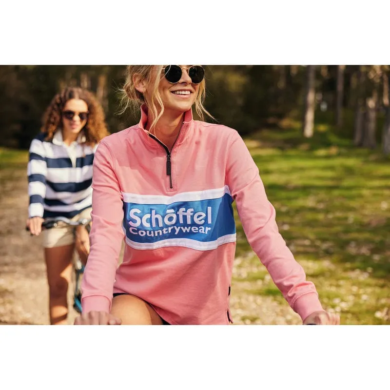Schoffel Exeter Heritage 1/4 Zip Jumper - Flamingo