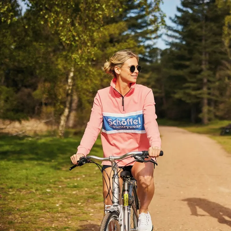 Schoffel Exeter Heritage 1/4 Zip Jumper - Flamingo