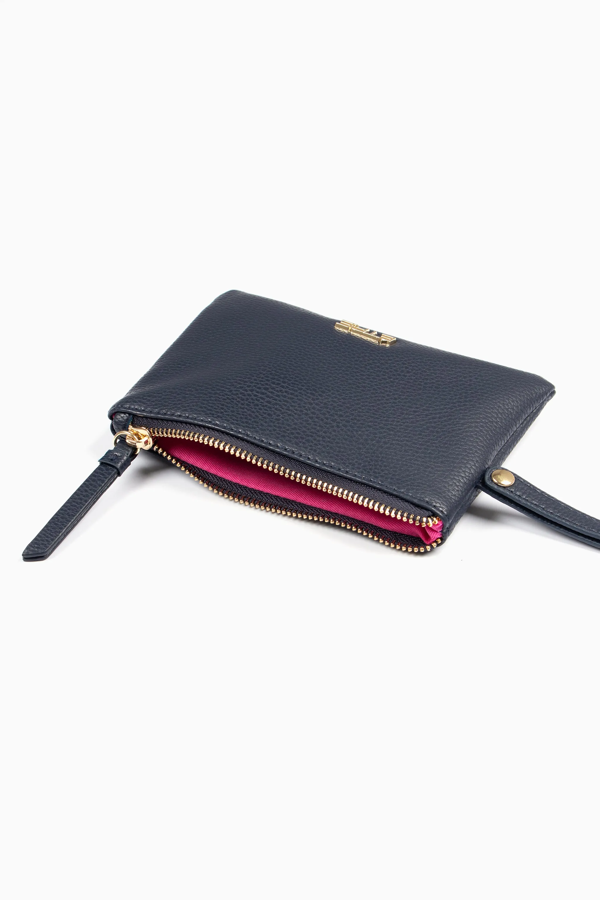 Scout Wristlet Purse - Navy Blue, Pebbled Faux Leather