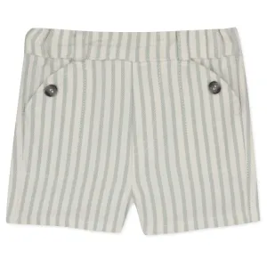 Sea Green Striped Baby Shorts