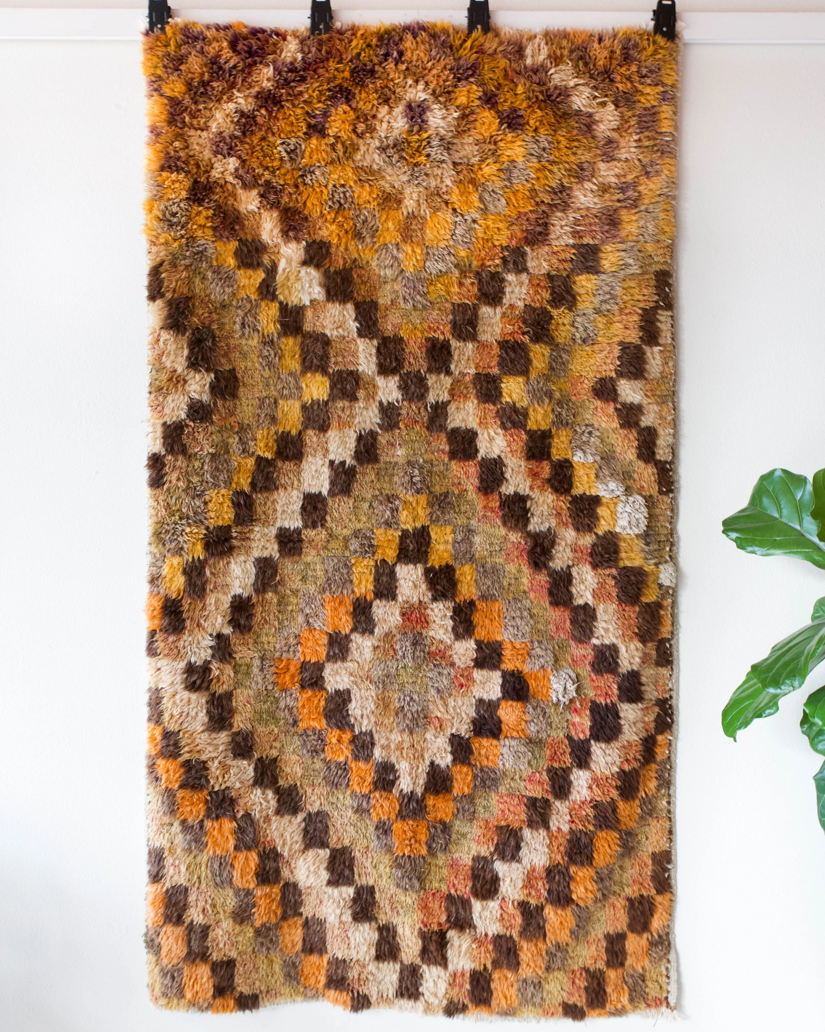Semi-antique central Anatolian Tulu Rug 4'x7'3"