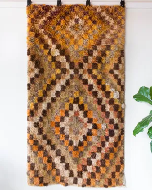 Semi-antique central Anatolian Tulu Rug 4'x7'3"