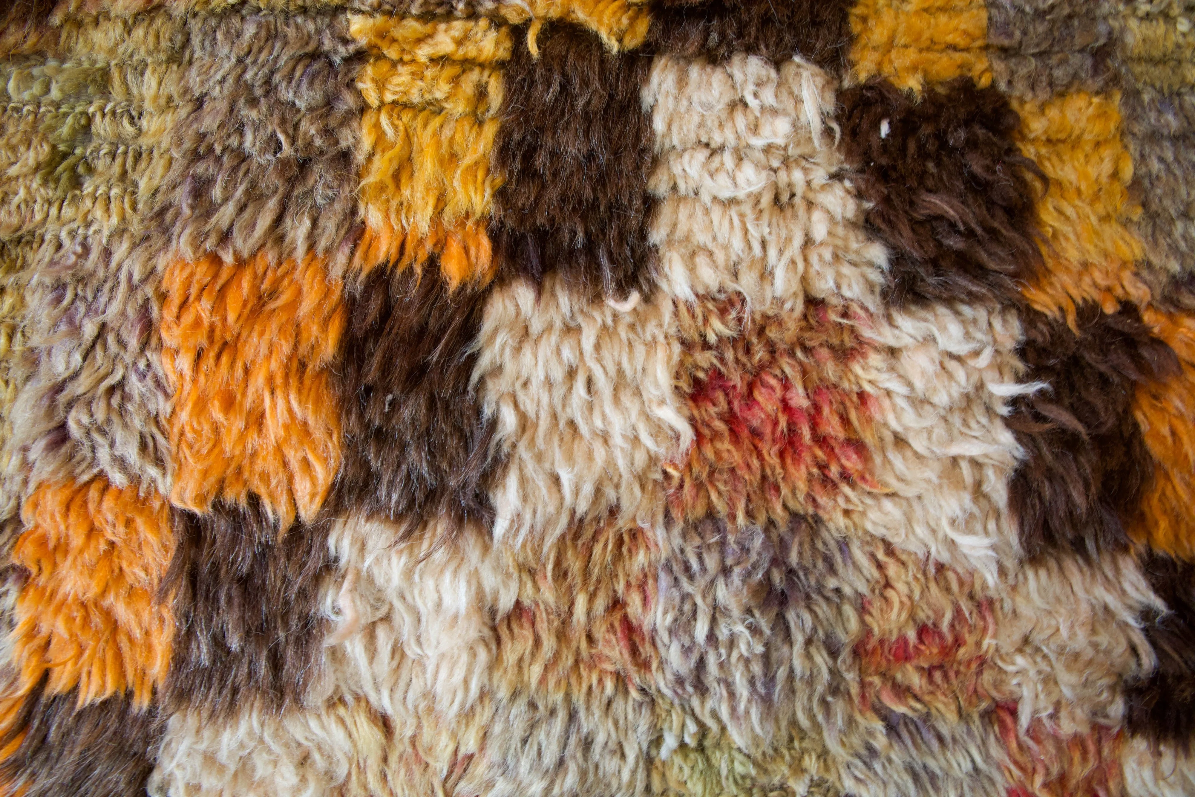 Semi-antique central Anatolian Tulu Rug 4'x7'3"