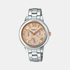 Sheen Women's Chronograph Stainless Steel Watch SX205 - SHE-3059D-9AUDR