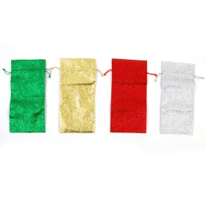 Shiny Fabric Bottle Bag, 4 Colors