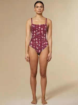Shona Minimal Swimsuit Burgundy